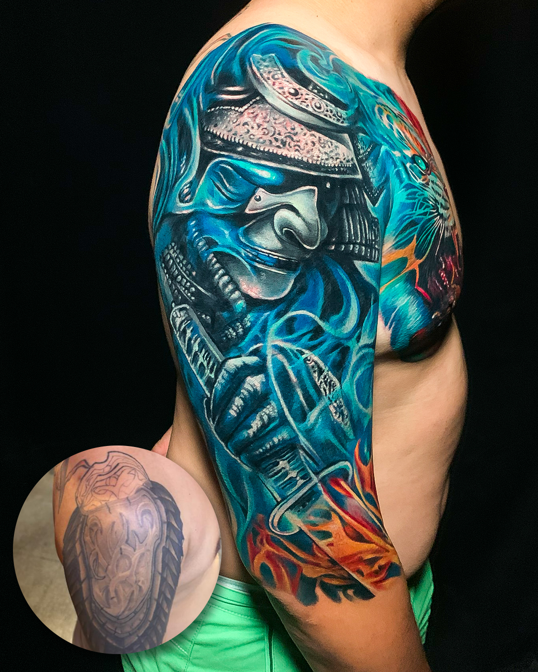 Creative Cover Up Tattoo Ideas Male COVER UP TATTOO