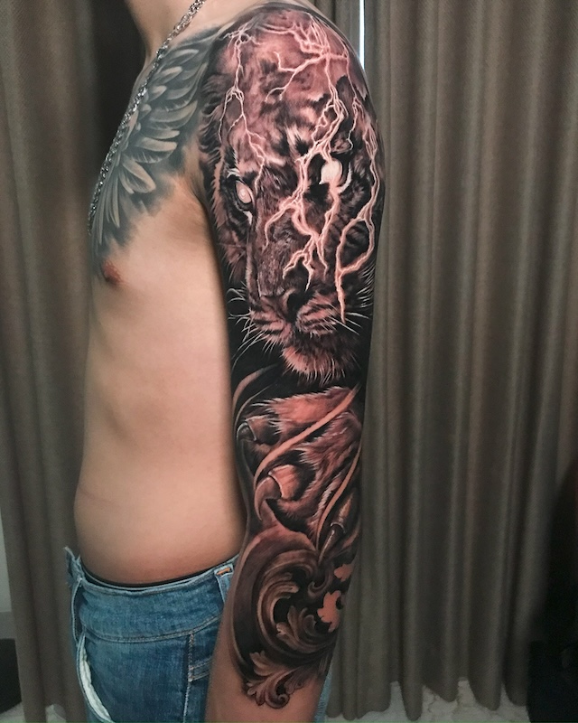 Black & Grey Tattoo,Tattoo Sleeve in Bali,best tattoo in Seminyak