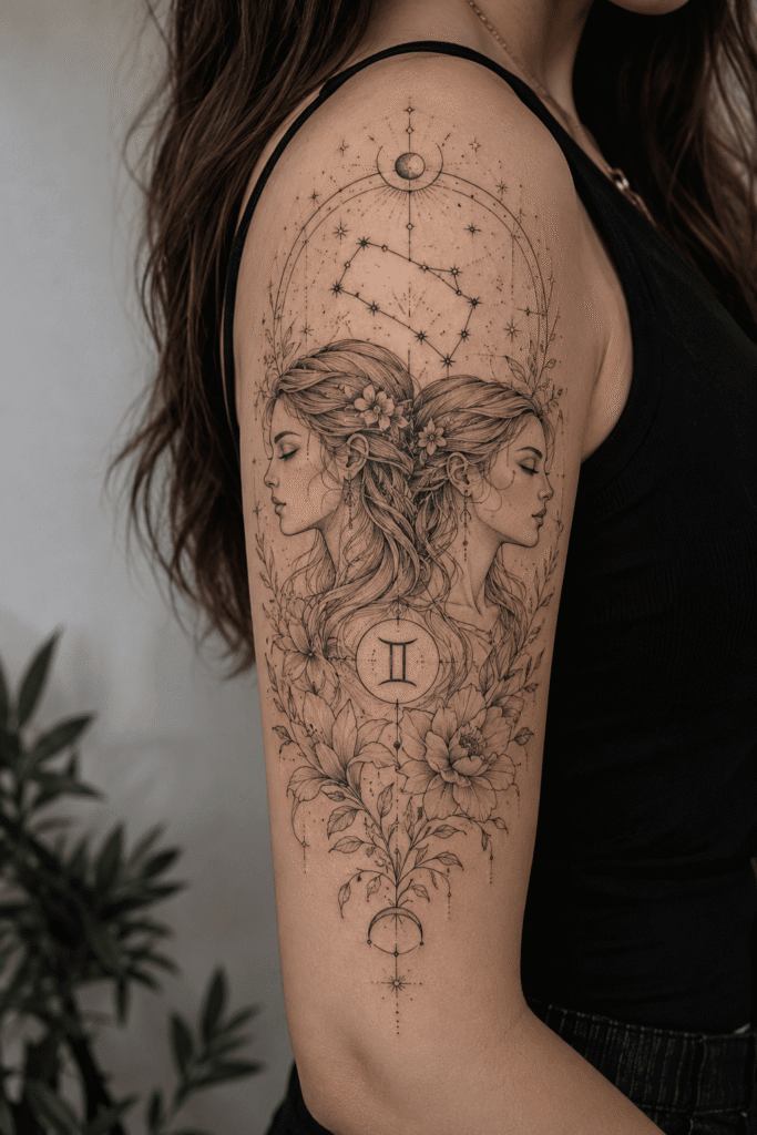 Zodiac Tattoo Idea, Fine Line